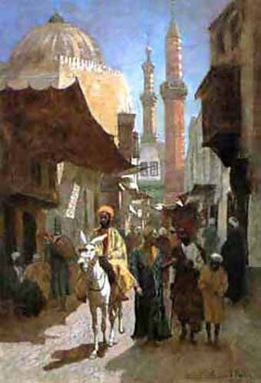 Figures On A Sunlit Street